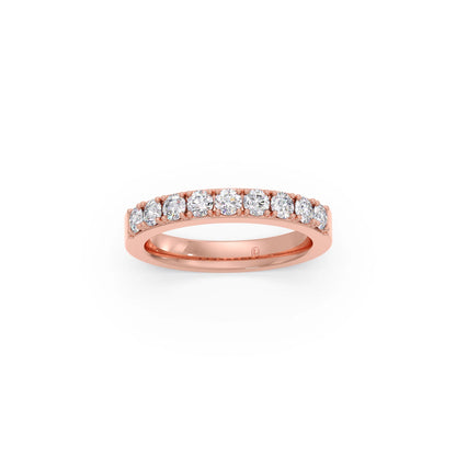 0.70Ct Half Eternity Round Diamond Band