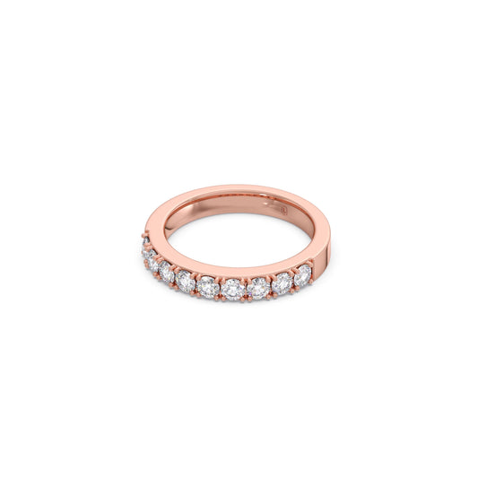 0.70Ct Half Eternity Round Diamond Band