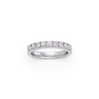 0.70Ct Half Eternity Round Diamond Band