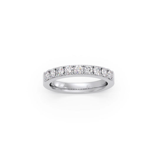 0.70Ct Half Eternity Round Diamond Band