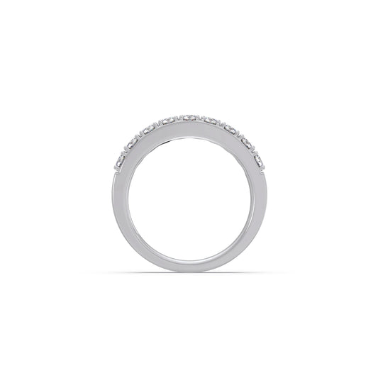 0.70Ct Half Eternity Round Diamond Band