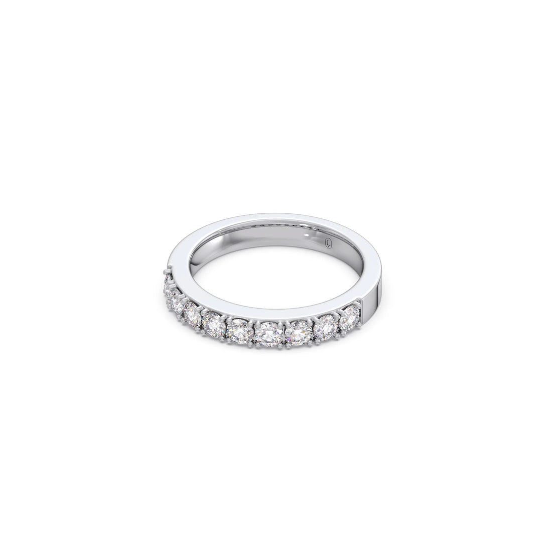 0.70Ct Half Eternity Round Diamond Band