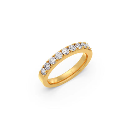 0.70Ct Half Eternity Round Diamond Band