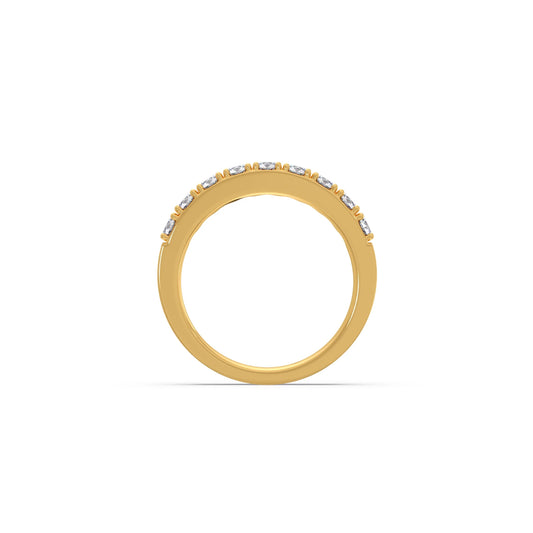 0.70Ct Half Eternity Round Diamond Band