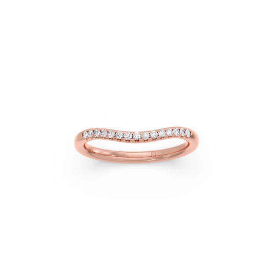 0.15Ct Half Eternity Round Diamond Band
