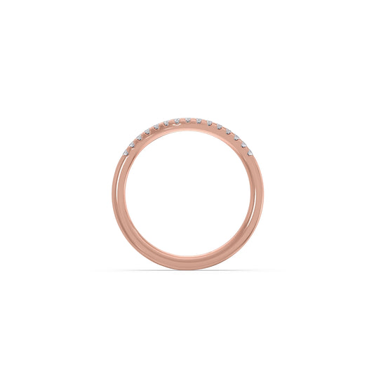 0.15Ct Half Eternity Round Diamond Band