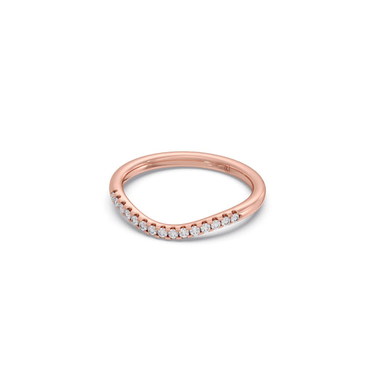 0.15Ct Half Eternity Round Diamond Band