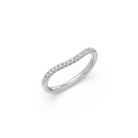 0.15Ct Half Eternity Round Diamond Band