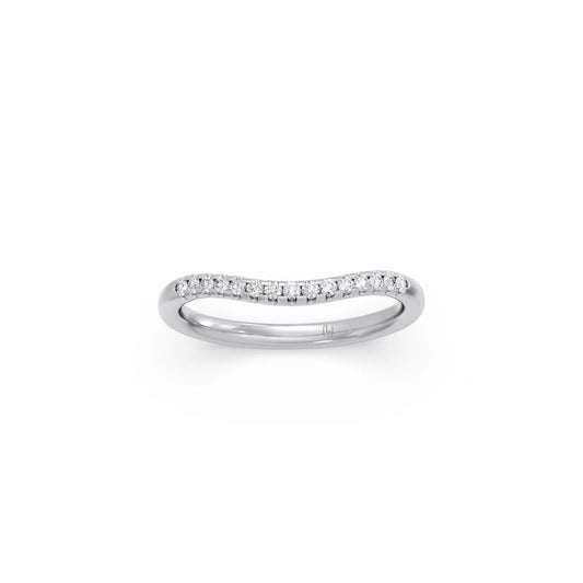 0.15Ct Half Eternity Round Diamond Band