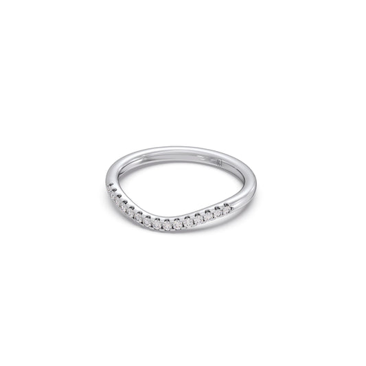 0.15Ct Half Eternity Round Diamond Band