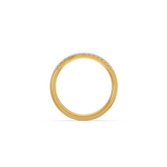 0.15Ct Half Eternity Round Diamond Band