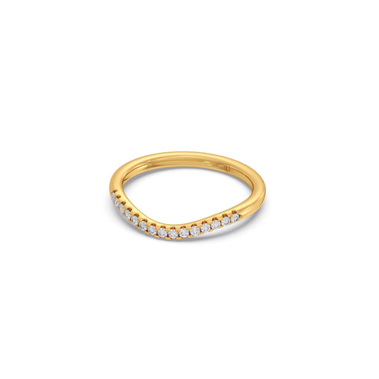 0.15Ct Half Eternity Round Diamond Band