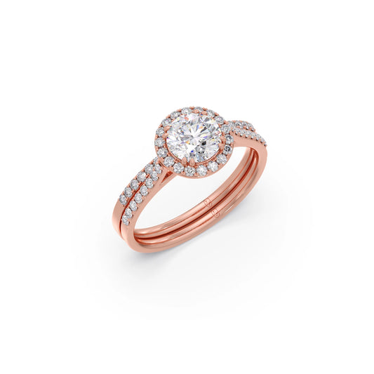 1.45ct Round Diamond Halo Stackable Ring