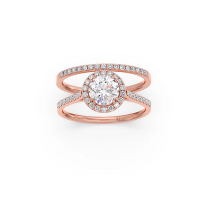 1.45ct Round Diamond Halo Stackable Ring