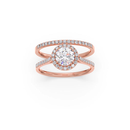 1.45ct Round Diamond Halo Stackable Ring