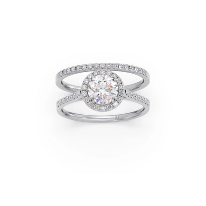 1.45ct Round Diamond Halo Stackable Ring