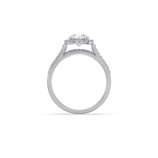 1.45ct Round Diamond Halo Stackable Ring