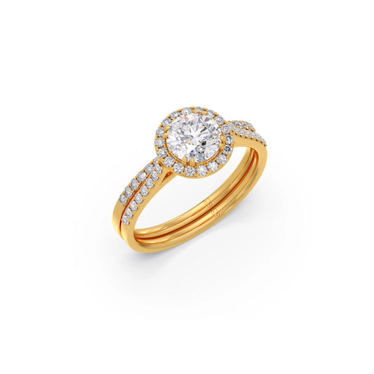 1.45ct Round Diamond Halo Stackable Ring