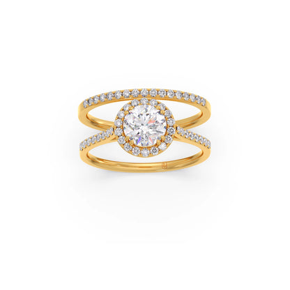 1.45ct Round Diamond Halo Stackable Ring
