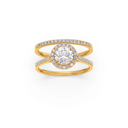 1.45ct Round Diamond Halo Stackable Ring