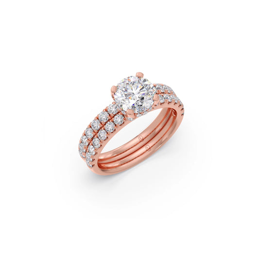 2.32ct Round Diamond Halo Stackable Ring