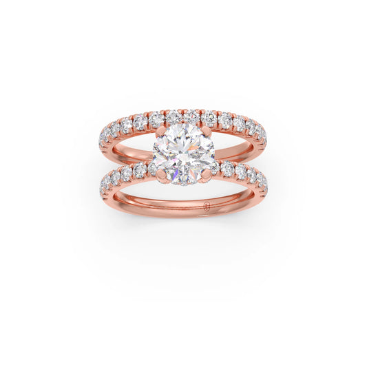 2.32ct Round Diamond Halo Stackable Ring