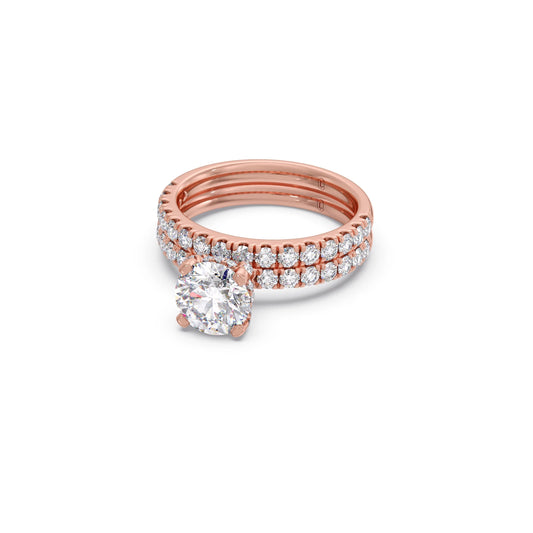 2.32ct Round Diamond Halo Stackable Ring