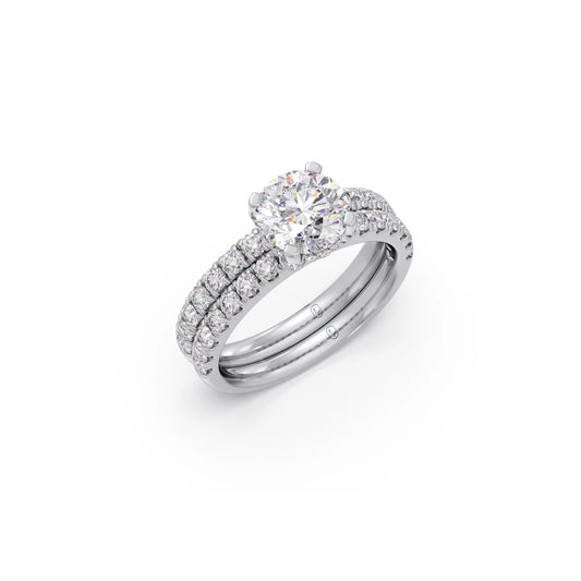 2.32ct Round Diamond Halo Stackable Ring