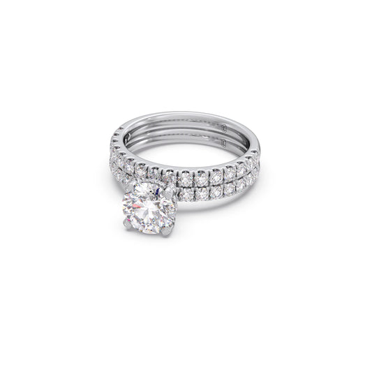 2.32ct Round Diamond Halo Stackable Ring