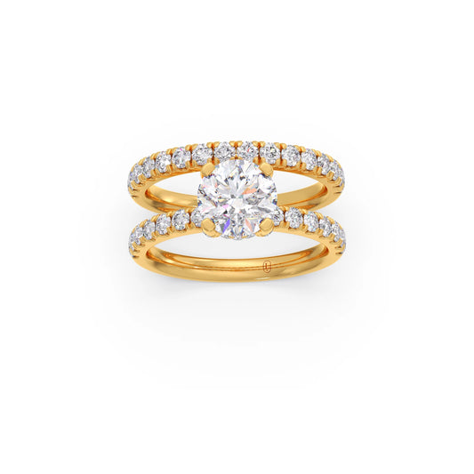 2.32ct Round Diamond Halo Stackable Ring