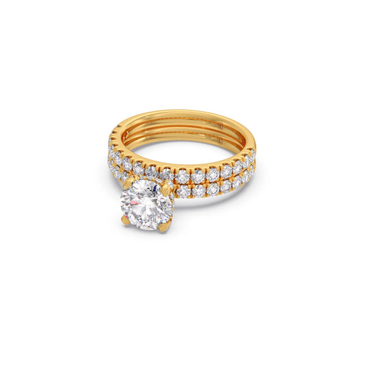 2.32ct Round Diamond Halo Stackable Ring