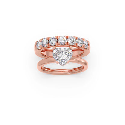 0.96ct Heart Diamond Stackable Ring