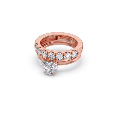 0.96ct Heart Diamond Stackable Ring