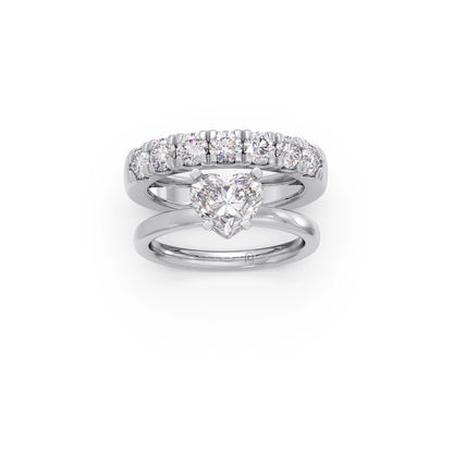 0.96ct Heart Diamond Stackable Ring
