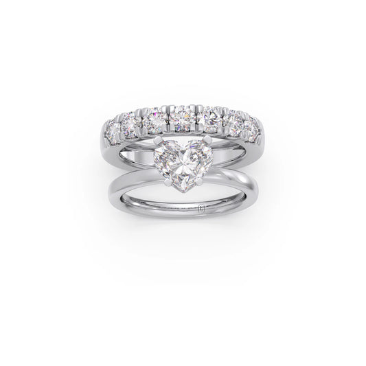 0.96ct Heart Diamond Stackable Ring