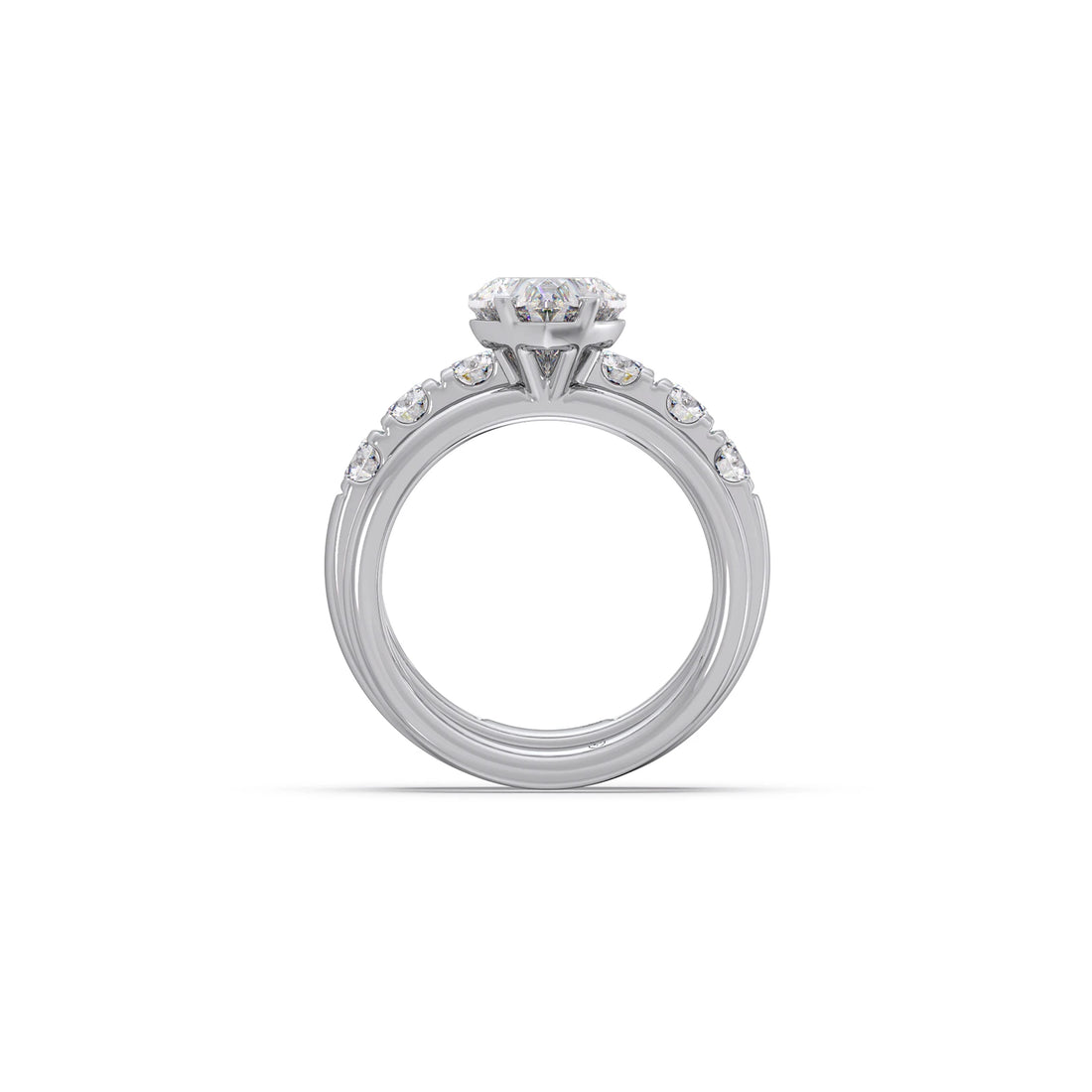0.96ct Heart Diamond Stackable Ring