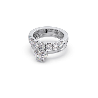 0.96ct Heart Diamond Stackable Ring