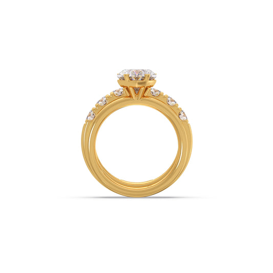 0.96ct Heart Diamond Stackable Ring