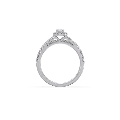 Oval Diamond Cluster Stackable Ring