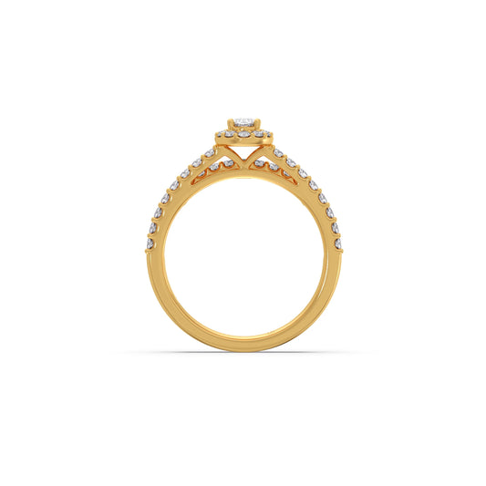 Oval Diamond Cluster Stackable Ring