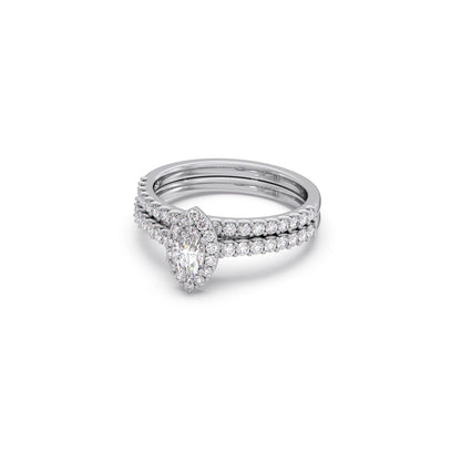 Marquise and Round Diamond Pave Stackable Ring