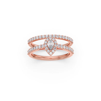 Pear Shape Diamond Accent Stackable Ring