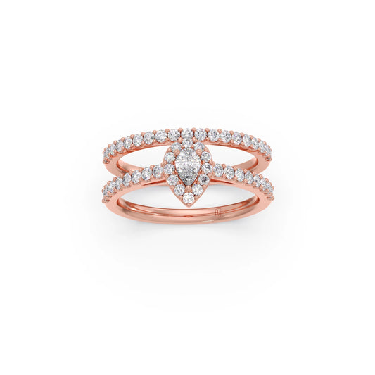 Pear Shape Diamond Accent Stackable Ring