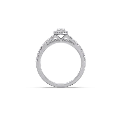 Pear Shape Diamond Accent Stackable Ring