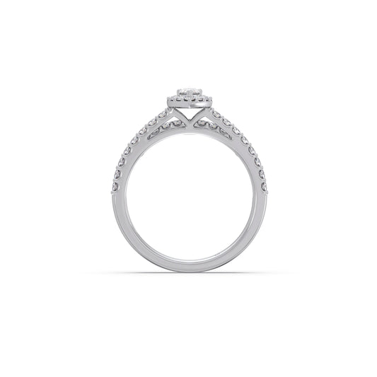 Pear Shape Diamond Accent Stackable Ring
