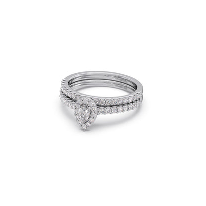 Pear Shape Diamond Accent Stackable Ring