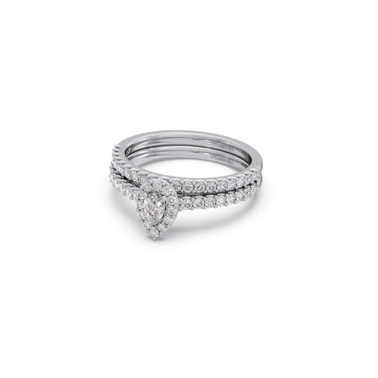 Pear Shape Diamond Accent Stackable Ring