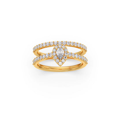 Pear Shape Diamond Accent Stackable Ring