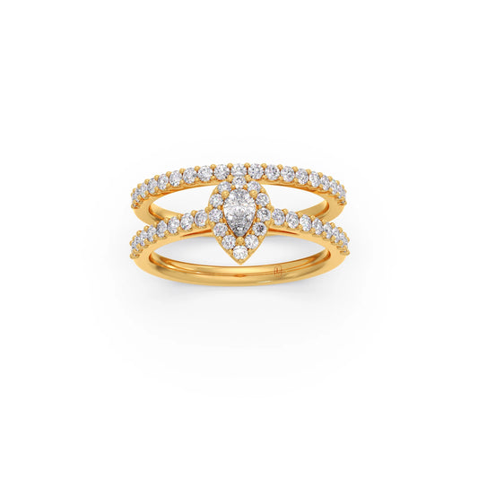 Pear Shape Diamond Accent Stackable Ring