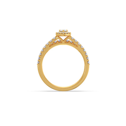 Pear Shape Diamond Accent Stackable Ring